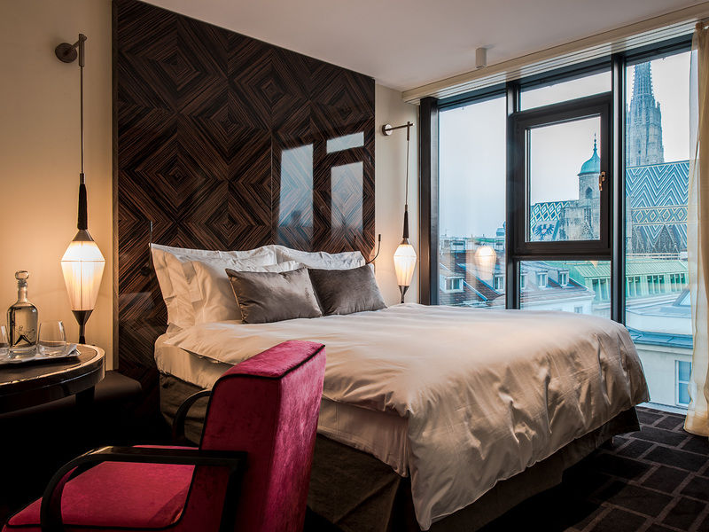 Hotel Lamee Bécs Kültér fotó A bedroom at the hotel